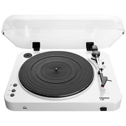 Lenco L-85 USB Two Speed Turntable With Direct MP3 Recording White